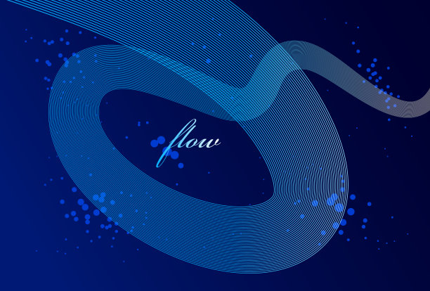 蓝色3D线条在运动维度矢量抽象背景，优雅的曲线光条纹设计元素，横幅或海报和其他广告的模板。图片下载