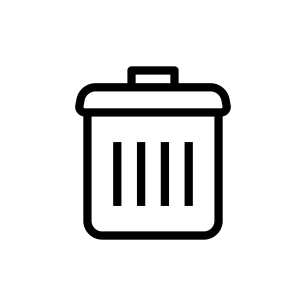 垃圾桶线图标说明。适合清洁图标。与包装相关的图标。简单的矢量设计可编辑。32 x 32像素完美图片下载