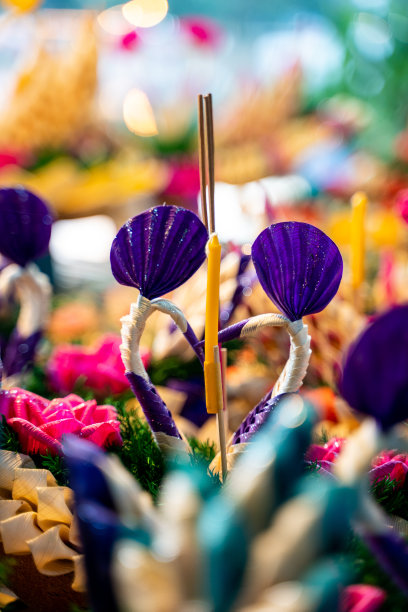 泰国清迈泼水节期间的装饰图片下载
