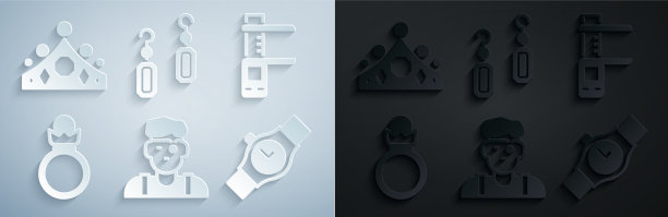 设置珠宝商卡尺或卡尺和刻度图片下载