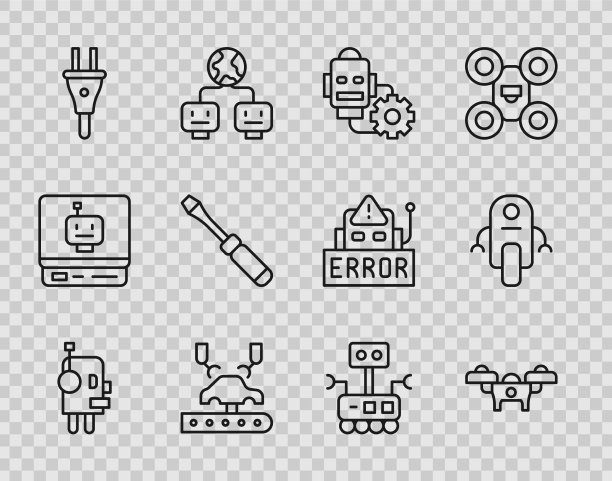 设定线机器人无人机设定机器人机械手图片下载