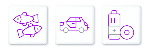 设置线电池死鱼和汽车图标图片下载