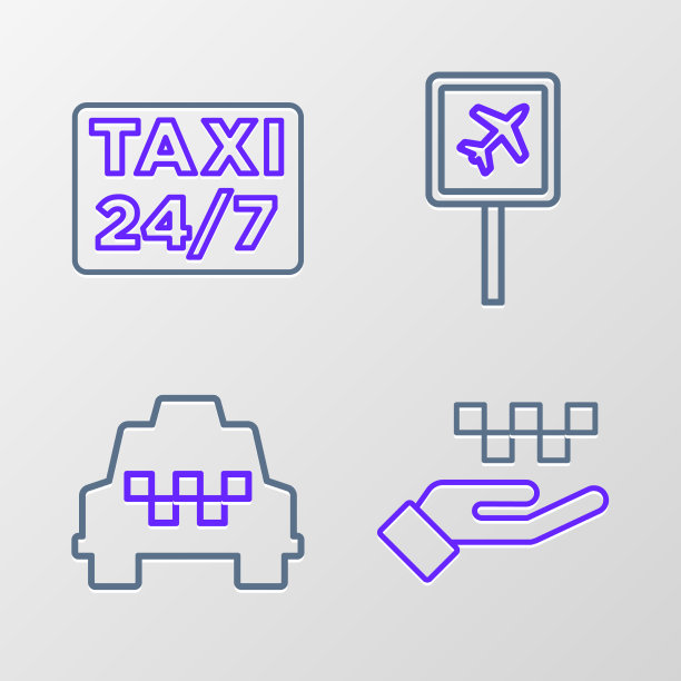 套线手与出租车，出租车，机场和图片下载