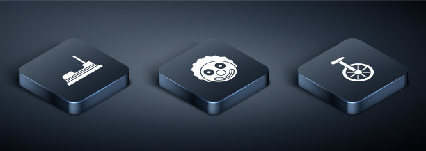 设置等距碰碰车、独轮车或单轮图片下载