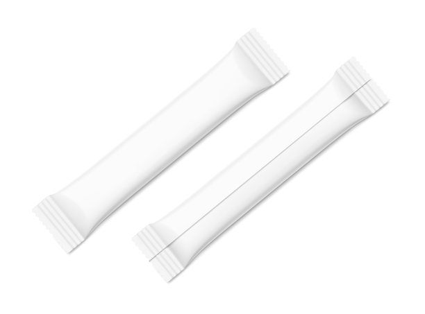 空白棒包装模型集。前后视图。图片下载