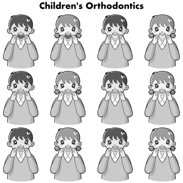 插图一套儿童正畸器具图片下载