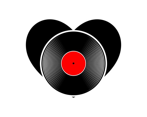 爱的形状与乙烯基内部图片下载