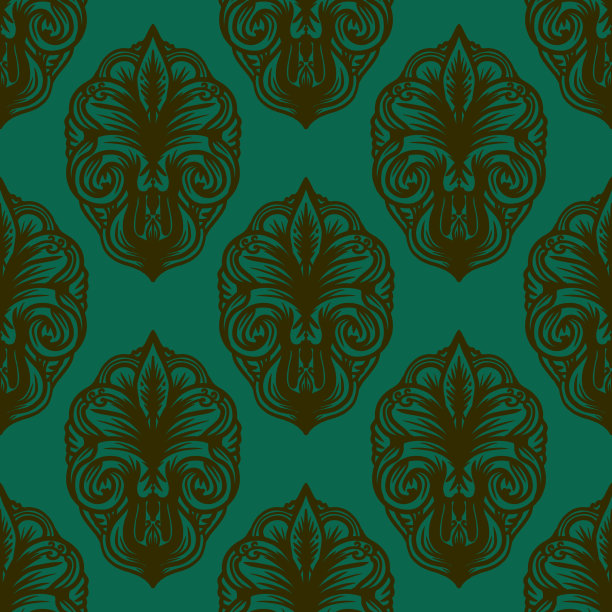 重复的复古几何图案。织物印刷。无缝图案背景，马赛克装饰，复古风格。织物印花设计图片下载