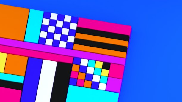 3 d背景。抽象的壁纸。波普艺术。3 d形状。飞行的几何对象。极简主义。时尚现代的插图。渲染。时尚的概念。海报。最小的风格。明亮的颜色。图片下载