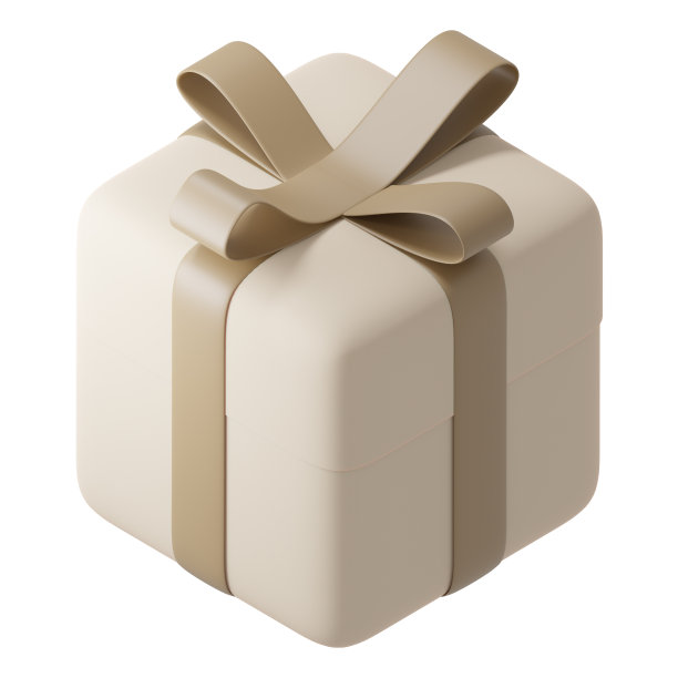 浅棕色礼盒上白色孤立的背景，3d插图。礼品，礼品，庆祝概念，销售空白文字的海报或广告图片下载