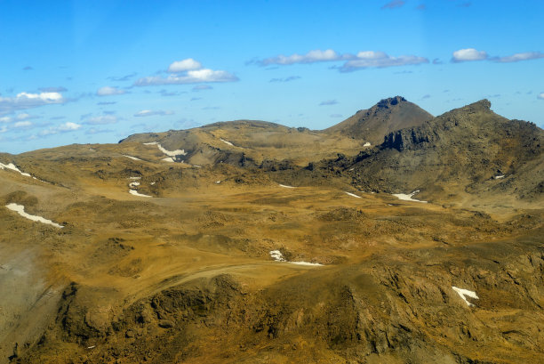 从旅游飞机上拍摄的冰岛风景航拍照片图片下载