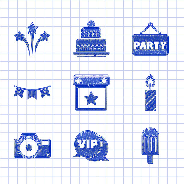 设定日历派对VIP在讲话泡泡冰图片下载