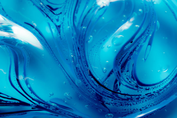 蓝色厚凝胶背景与气泡图片下载