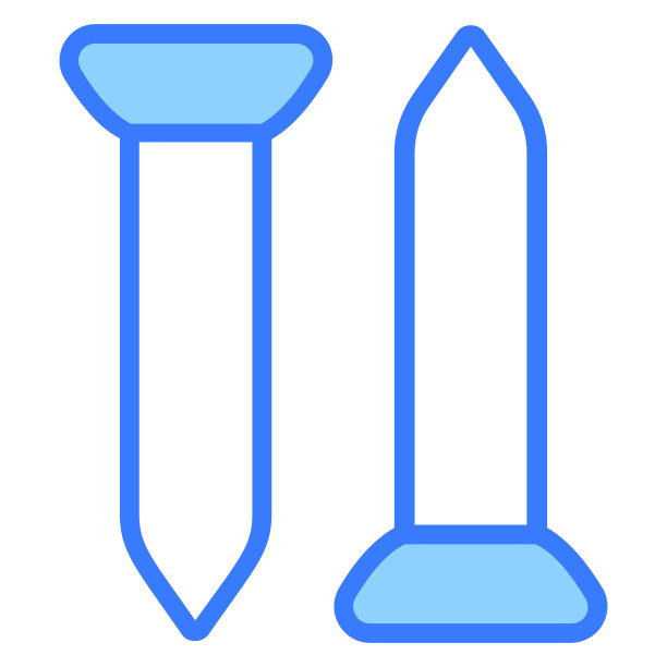 钉子蓝色出线矢量设计图片下载