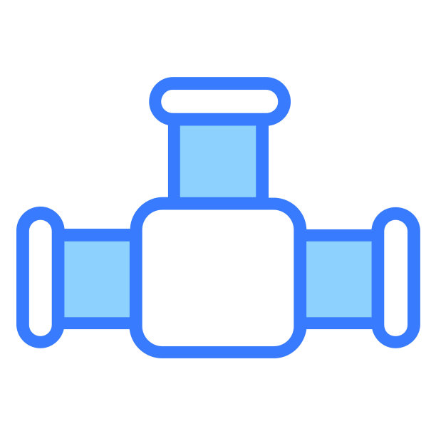管道接头蓝色出线矢量设计图片下载