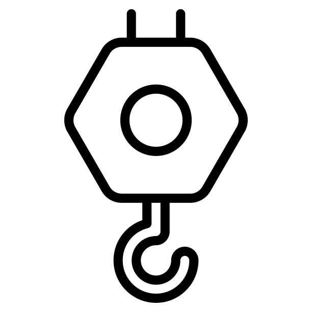 吊车钩线图标，黑线矢量设计图片下载