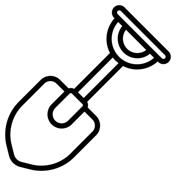 铲线图标，黑线矢量设计图片下载