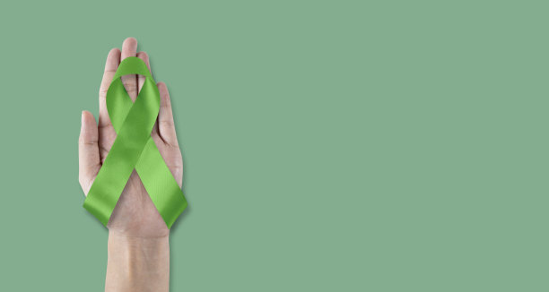 歌舞伎综合症，杜氏肌营养不良症和性传播疾病。精神健康疾病，淋巴癌意识的石灰绿丝带图片下载