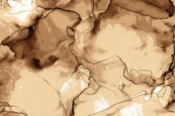 高品质的现代抽象画以酒精墨渲染，色彩丰富的抽象现代艺术绘画背景。图片下载