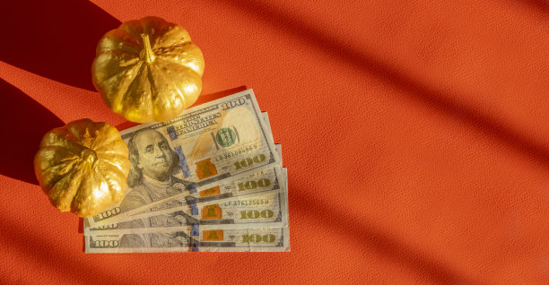 美版黄金南瓜100美元，俯视图图片下载