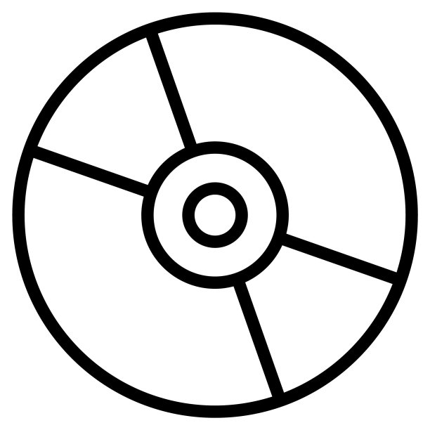光盘线条图标，圣诞节新年Web移动设计图标图片下载