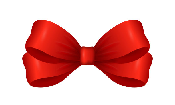 红色蝴蝶结孤立在白色背景上。红色的丝带系成一个漂亮的蝴蝶结。矢量插画为各种节日的设计。图片下载