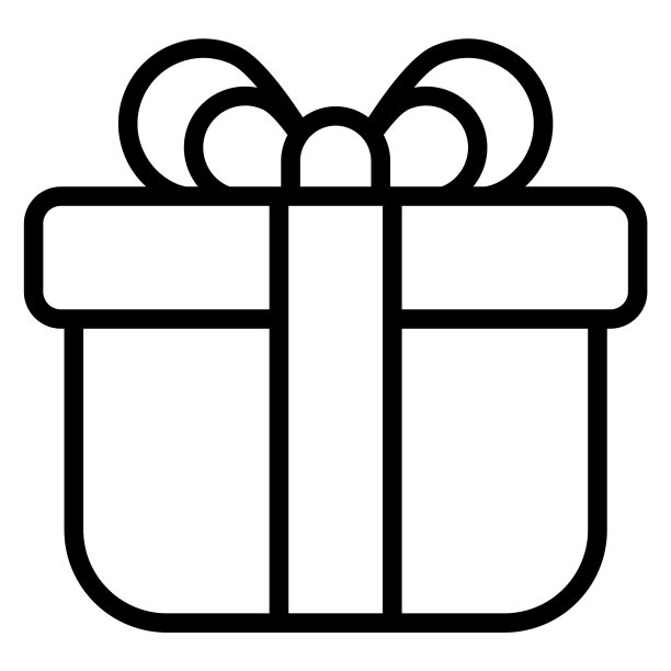 礼物线图标，圣诞快乐和新年快乐的网页和移动设计图标。图片下载