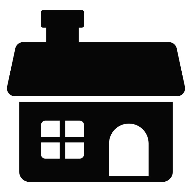 房子雕文图标，圣诞快乐和新年快乐的网页和移动设计图标。图片下载