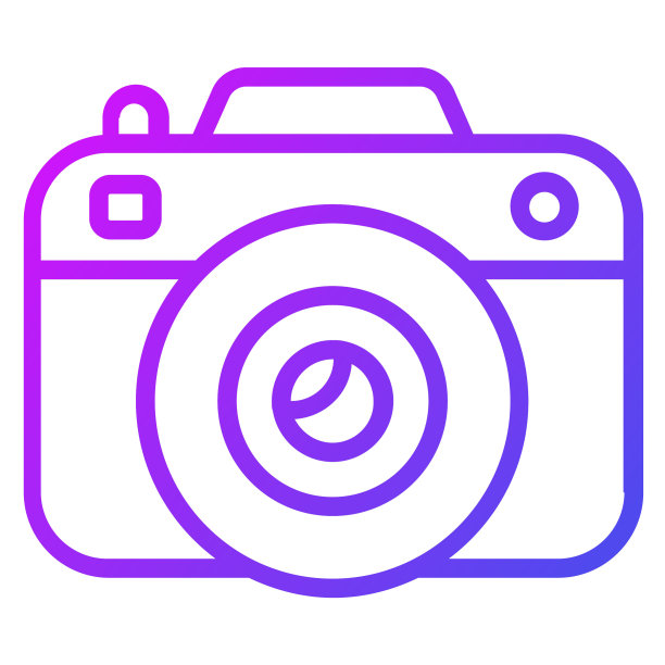 相机轮廓图标，圣诞快乐和新年快乐的网页和移动设计图标。图片下载