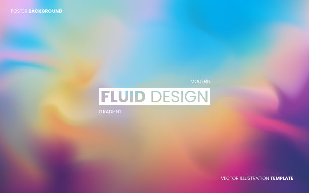 抽象模糊梯度流体矢量背景设计壁纸模板与动态颜色，波浪，和混合。未来的现代背景设计的商业，演示，广告，横幅图片下载
