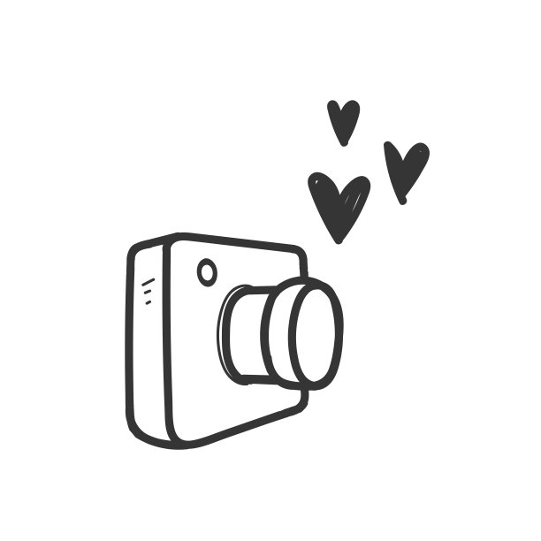 手绘涂鸦相机插图矢量图片下载