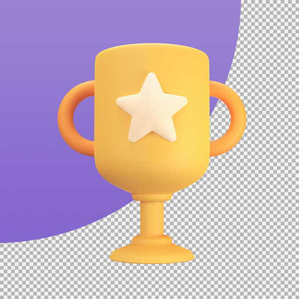 金杯奖为体育赛事成功概念获奖者颁发。带有剪切路径的3d插图。图片下载