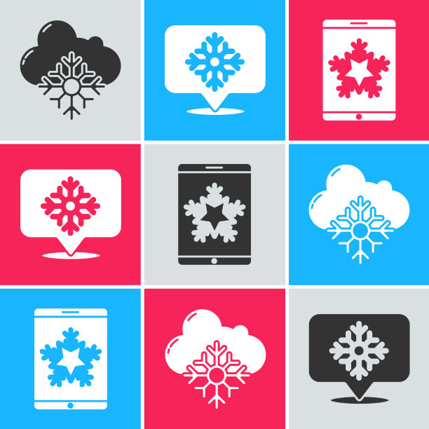 集云与雪雪花与言语泡泡图片下载