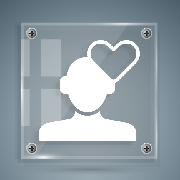 白色破碎的心或离异图标孤立上图片下载