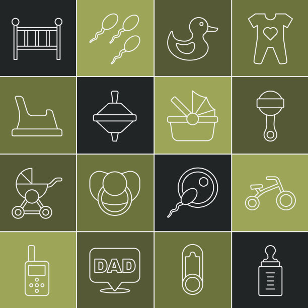 设置线婴儿瓶自行车为孩子拨浪鼓图片下载