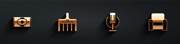 设置经典地毯毛刷麦克风和图片下载