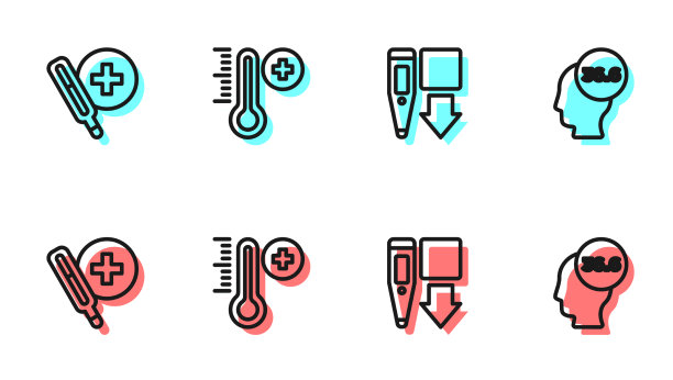 医用气象学设线数字温度计图片下载