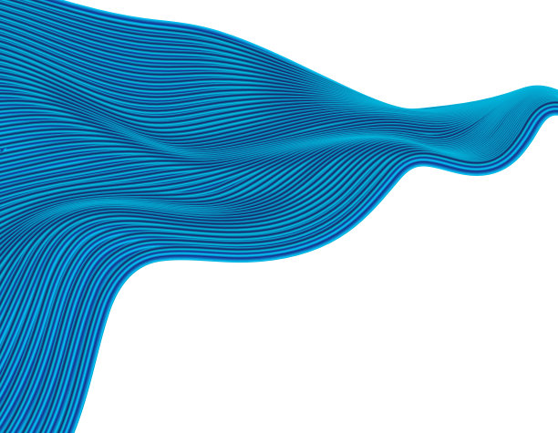 3D渲染波浪蓝色抽象线纹理纹理背景图片下载