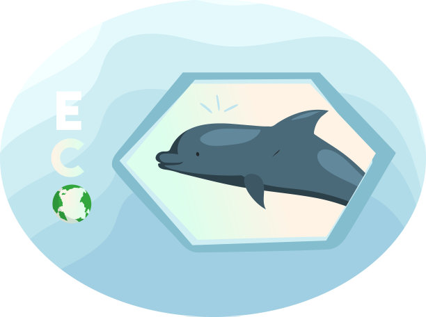 我们星球的绿色生态系统。巨大的海豚在跳跃。海洋生物地球图片下载