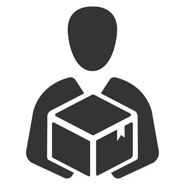 包裹递送员扁平矢量图标设计图片下载
