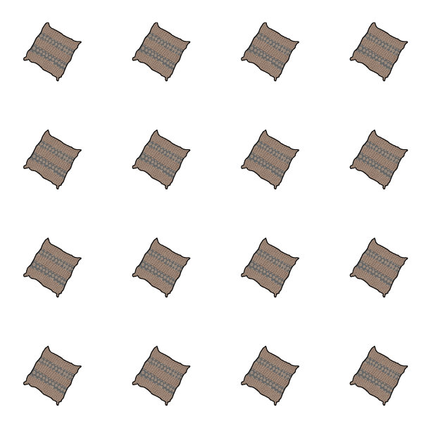 无缝图案温暖针织棕色枕头图片下载