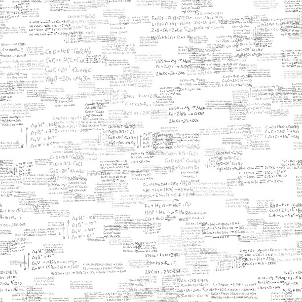 化学公式。科学、教育背景就白了。无缝模式。手绘。图片下载