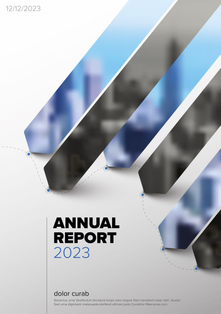 light年度报告封面模板与照片图片下载