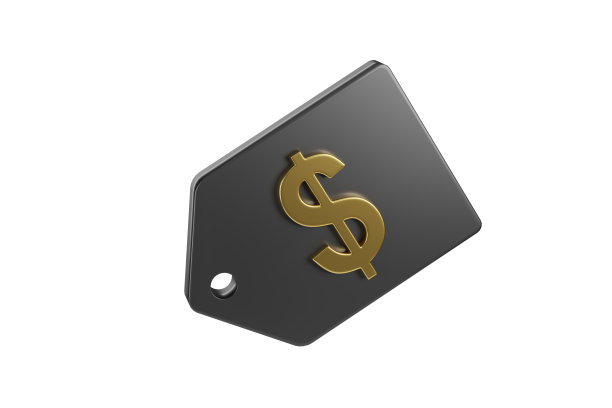 金色促销标签与美元符号孤立在白色背景。3 d演示。图片下载