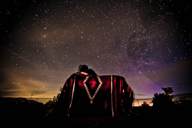 星空的夜晚抱着我爱的人图片下载