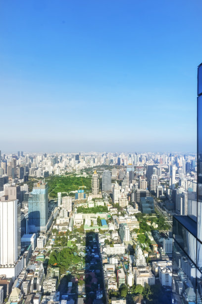 大城市白天的高层城市全景图片下载