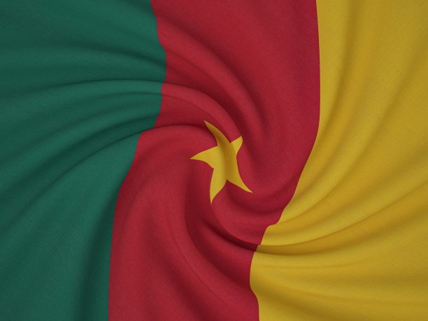扭曲织物喀麦隆国旗图片下载