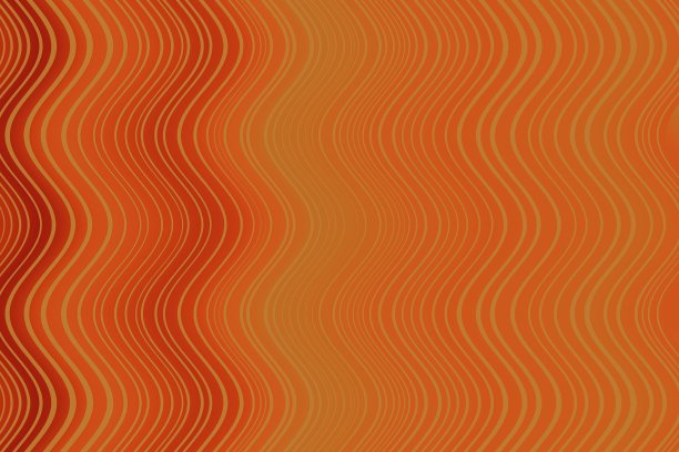 红色和橙色曲线线的迷幻插画-很酷的墙纸图片下载