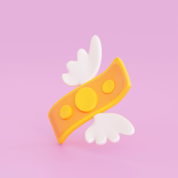 3d带翅膀的飞天钞票。投资、发票和金融概念。逼真的3d高质量渲染图片下载