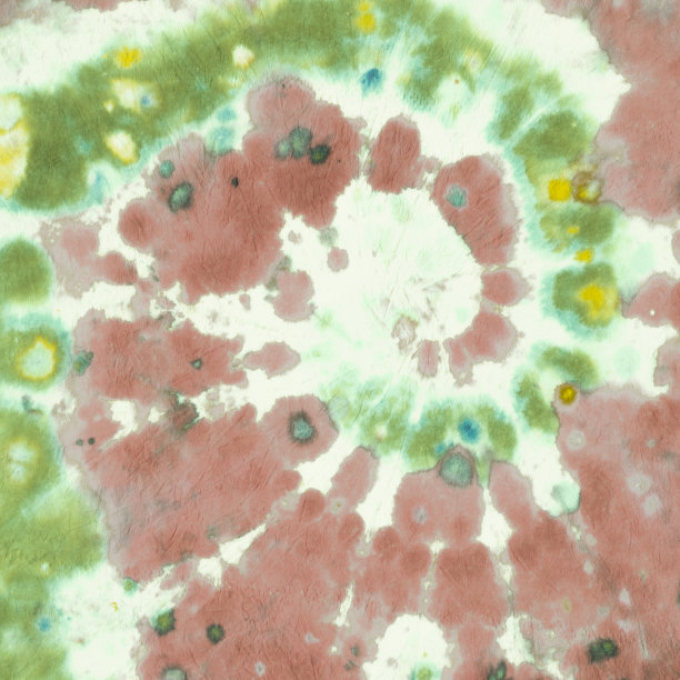 绿色水彩扎染螺旋。图片下载